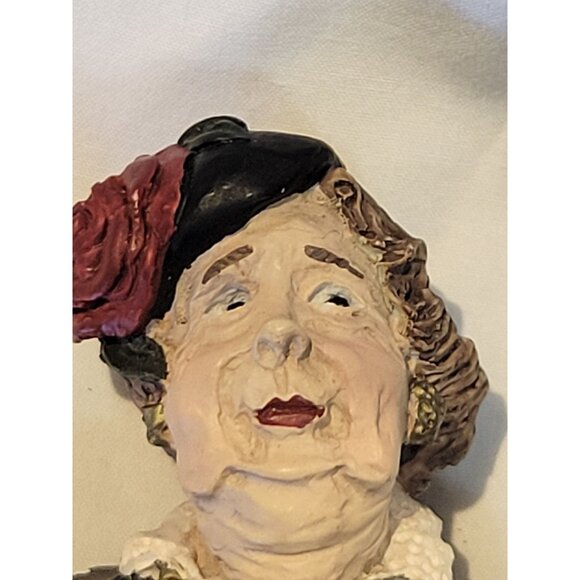 Hanford Ltd "Charlotte Dear" Crunkleton Resin Figurin Polka Dot Dress Vtg 1991 - Picture 4 of 11